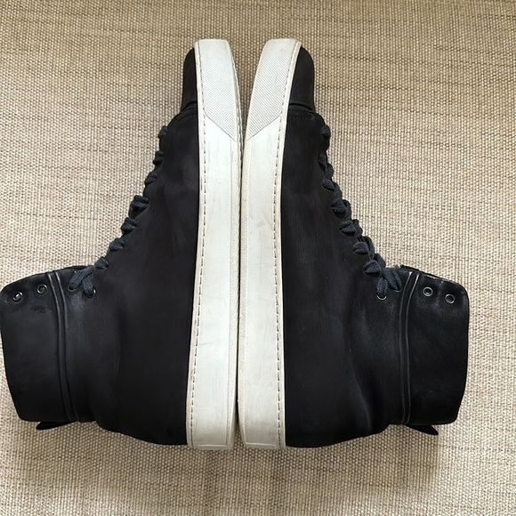 John Elliott Calfskin Leather High Top Sneakers - Picture 8 of 14
